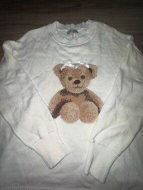 Ruby Moon Cream Knit Crewneck Sweater